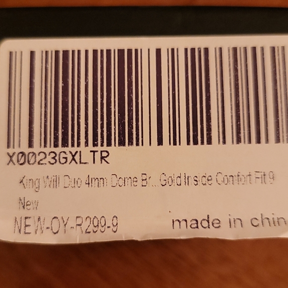 King Will ring, size 9, 4mm,new - Picture 4 of 5